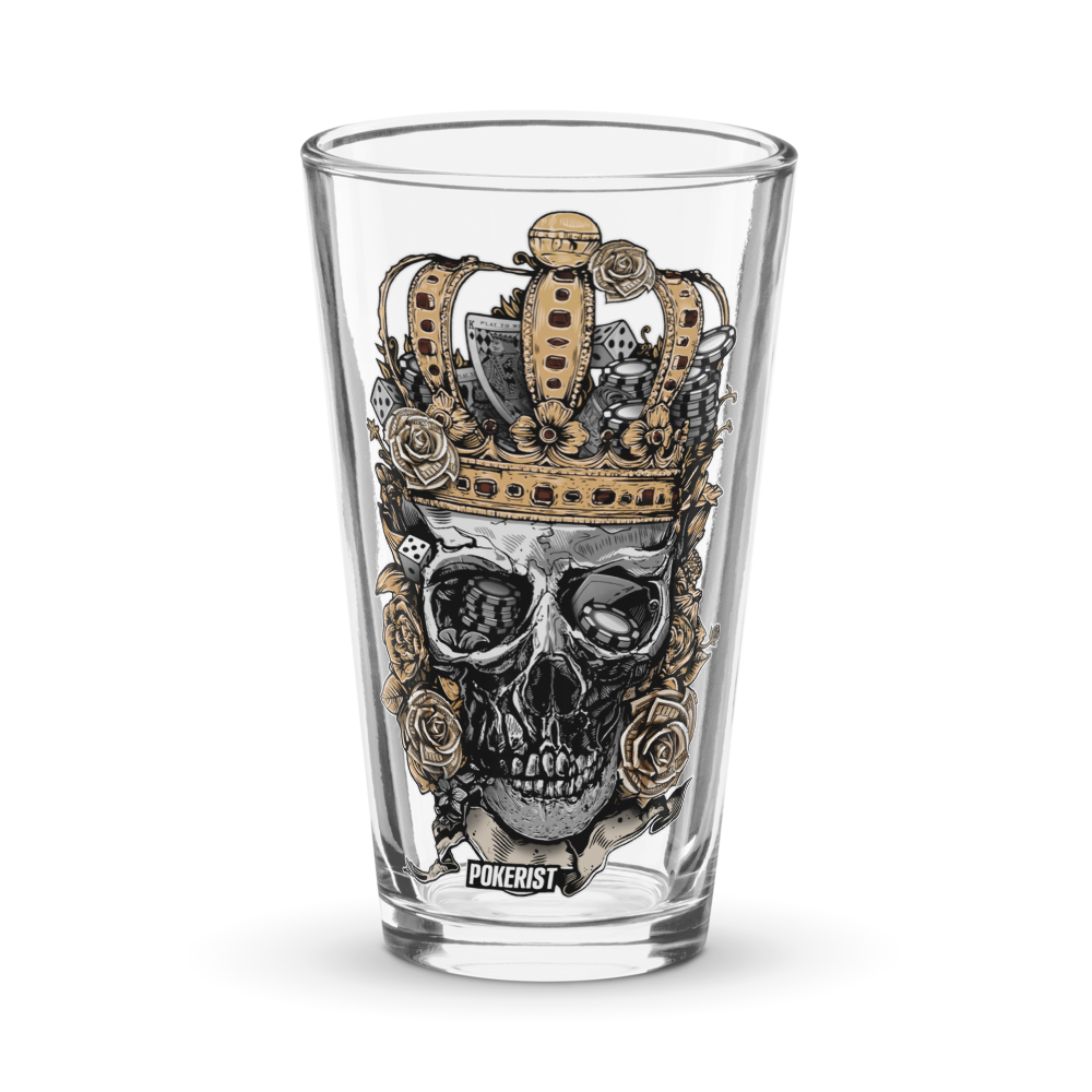 Skull Crown - Shaker pint glass
