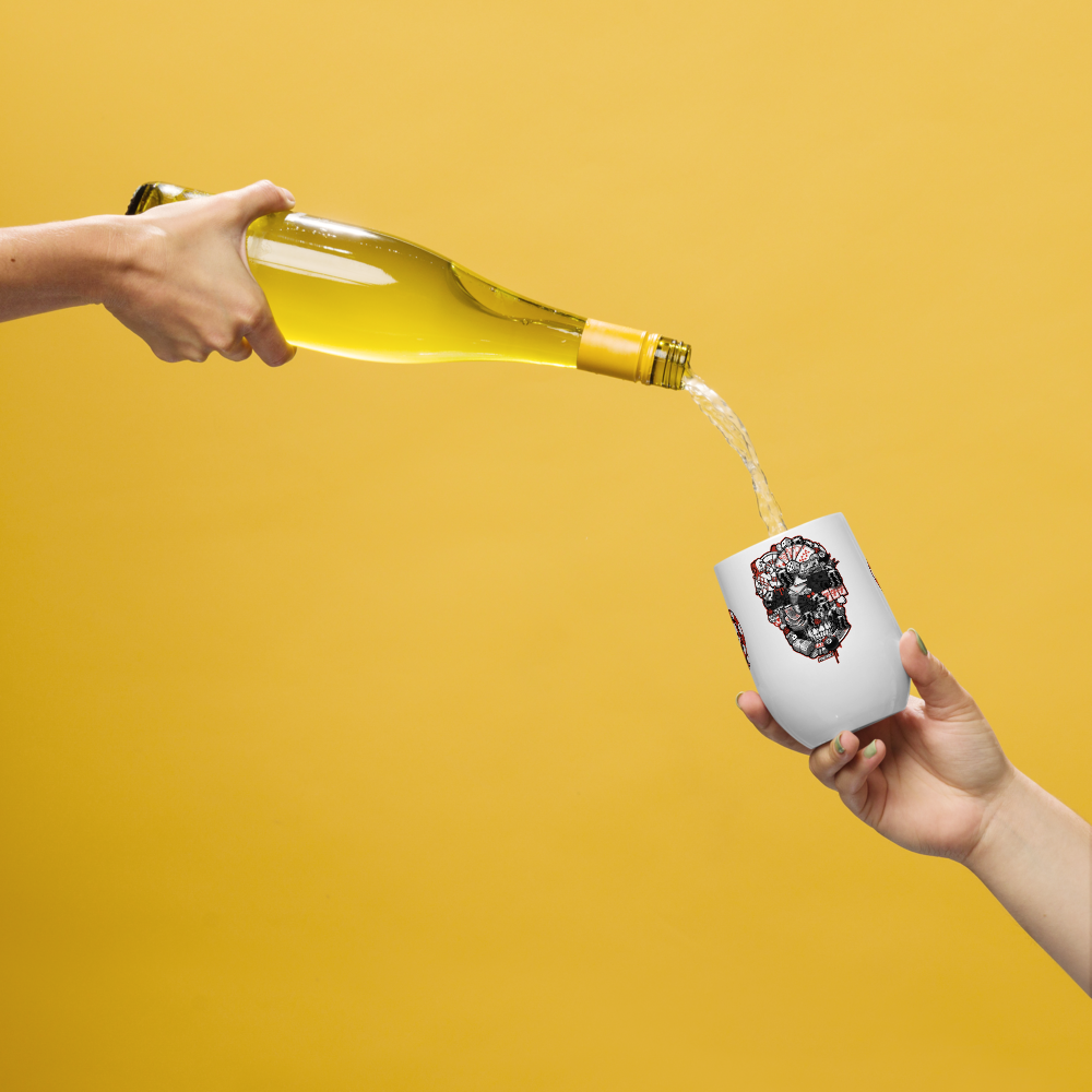 Skull Flat - Wine tumbler