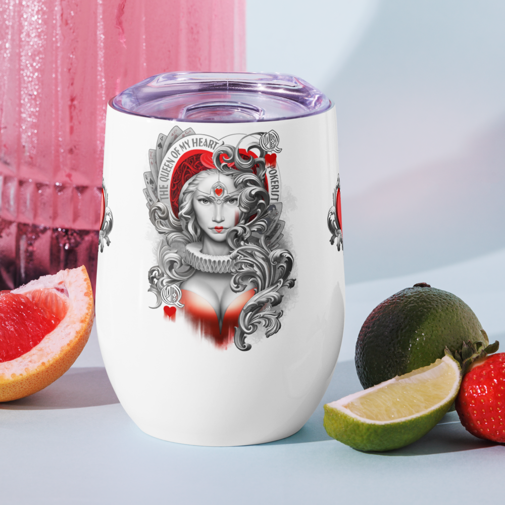 Queen Hearts - Wine tumbler