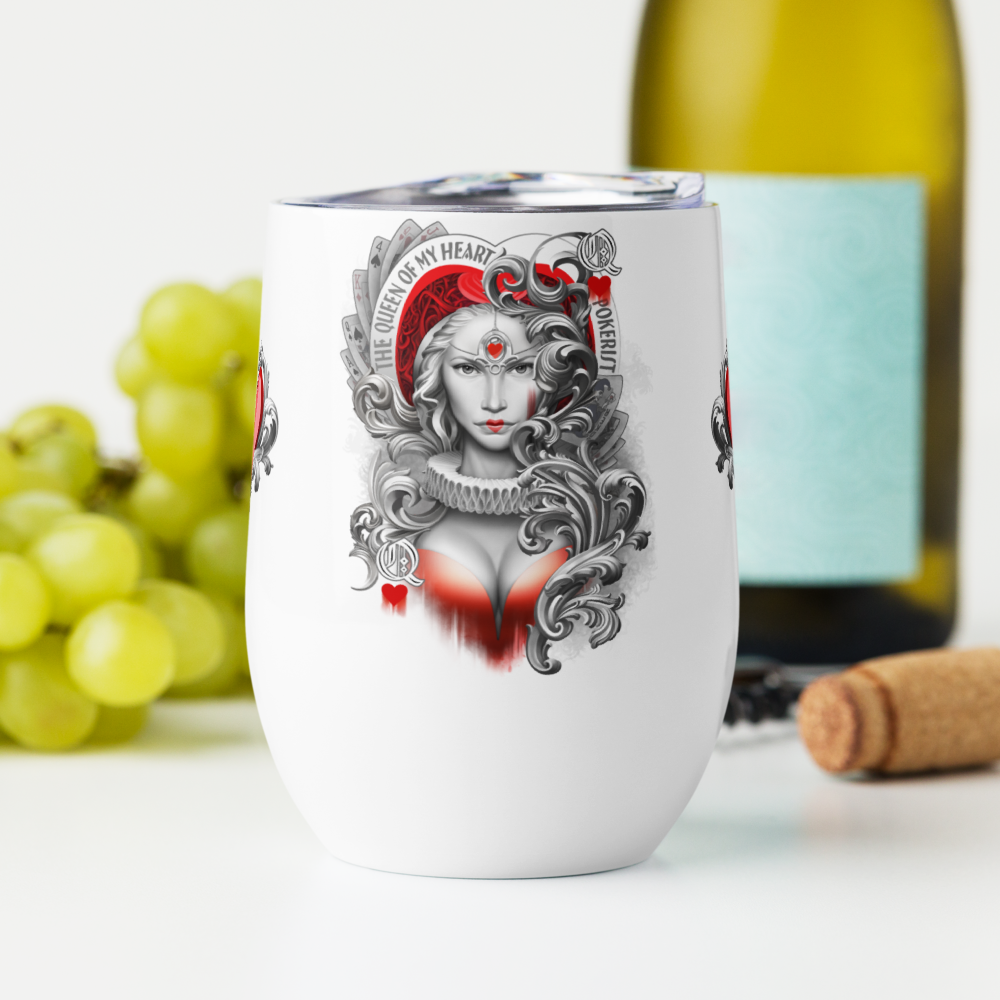 Queen Hearts - Wine tumbler